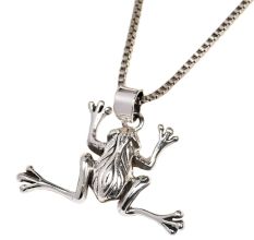 Jumping Tree Frog 92.5 Sterling Silver Pendant